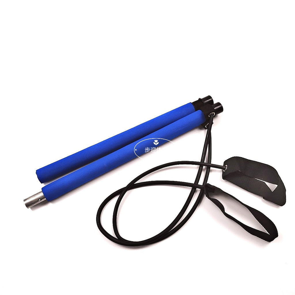 Adjustable Pilates Fitness Stick Yoga Rod Stretch Back Trainer Pull-up Home Tension Rope