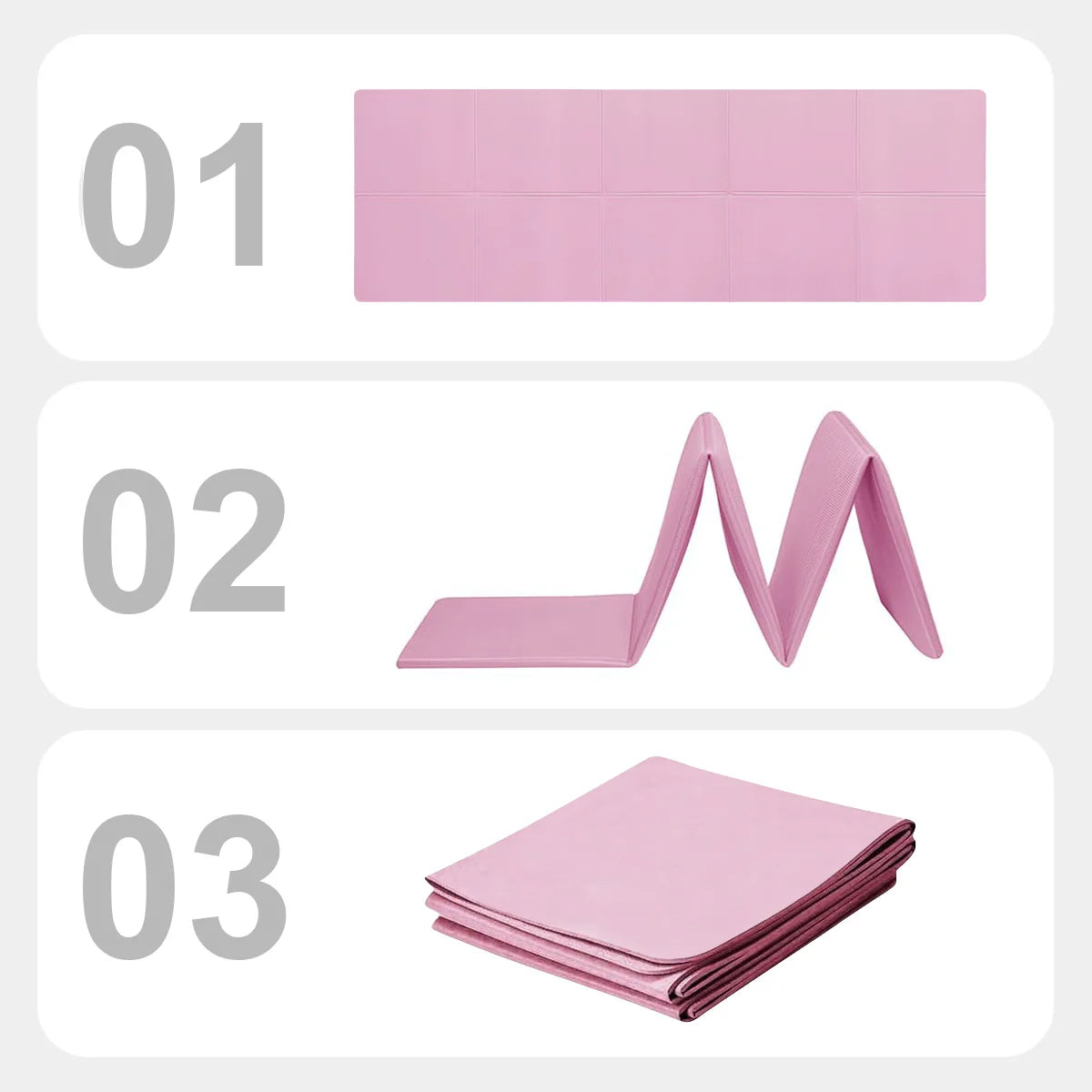 Pink Foldable Yoga Mat