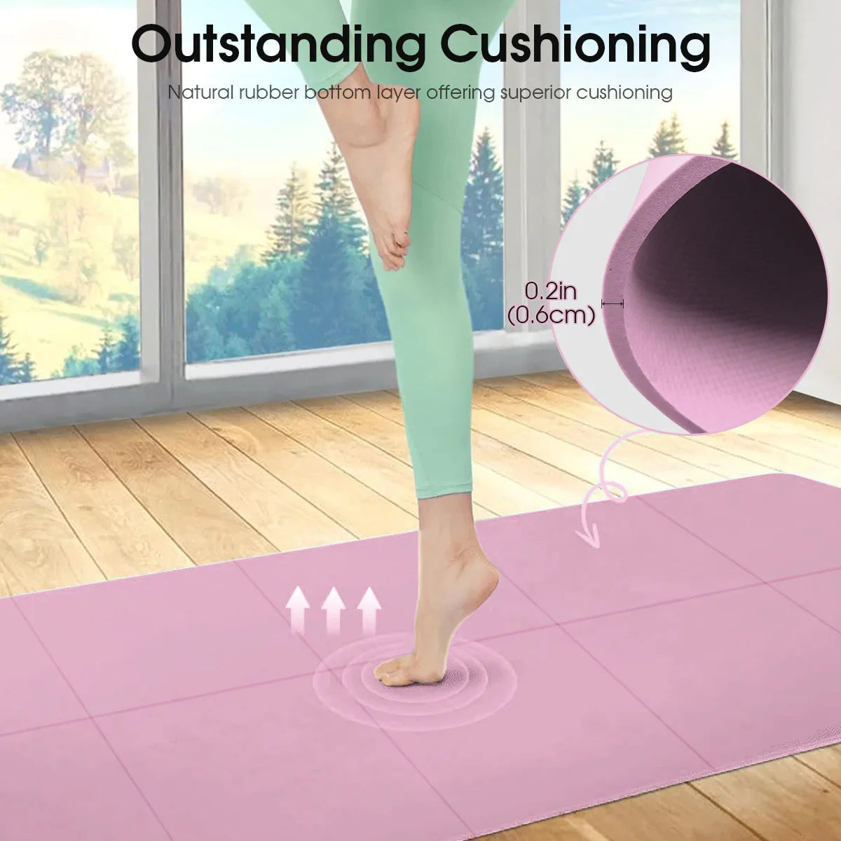 Pink Foldable Yoga Mat
