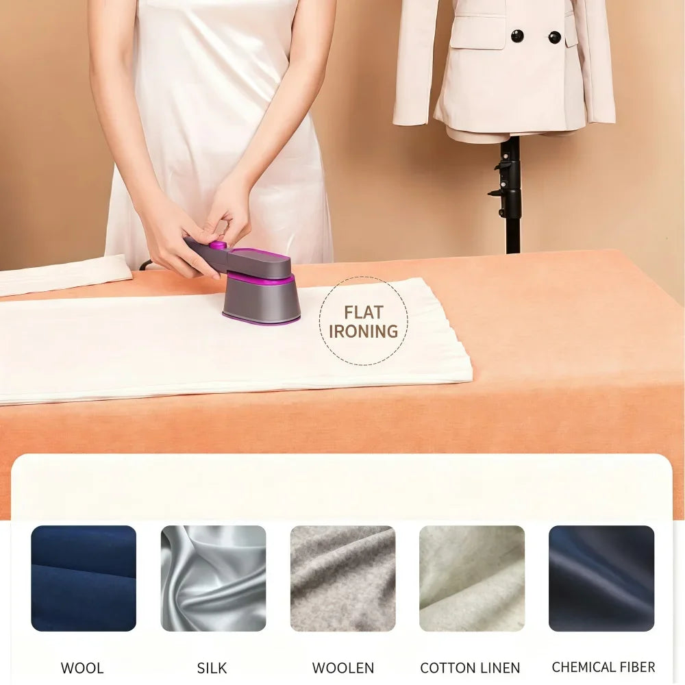 Portable Handheld Garment Steamer, Clothes Travel Steamer & Dry Iron