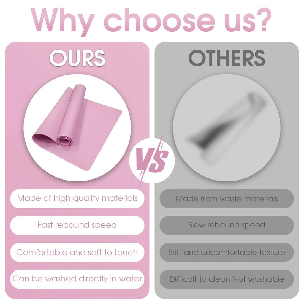 Pink Foldable Yoga Mat