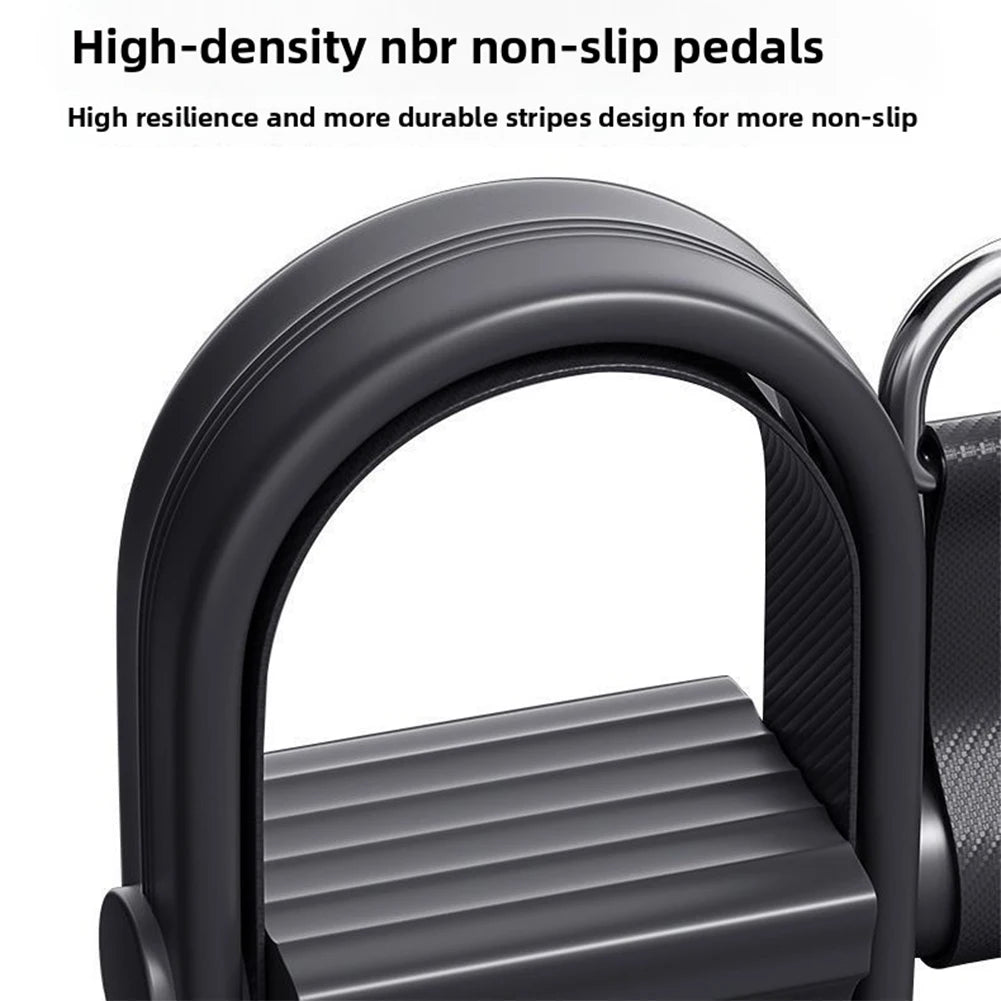 Foot Press Resistance Band,4-Tube Foot Pedal Exerciser,Sit-Up Assistant Device For Home,Pedal Resistance Band For Abs Workout