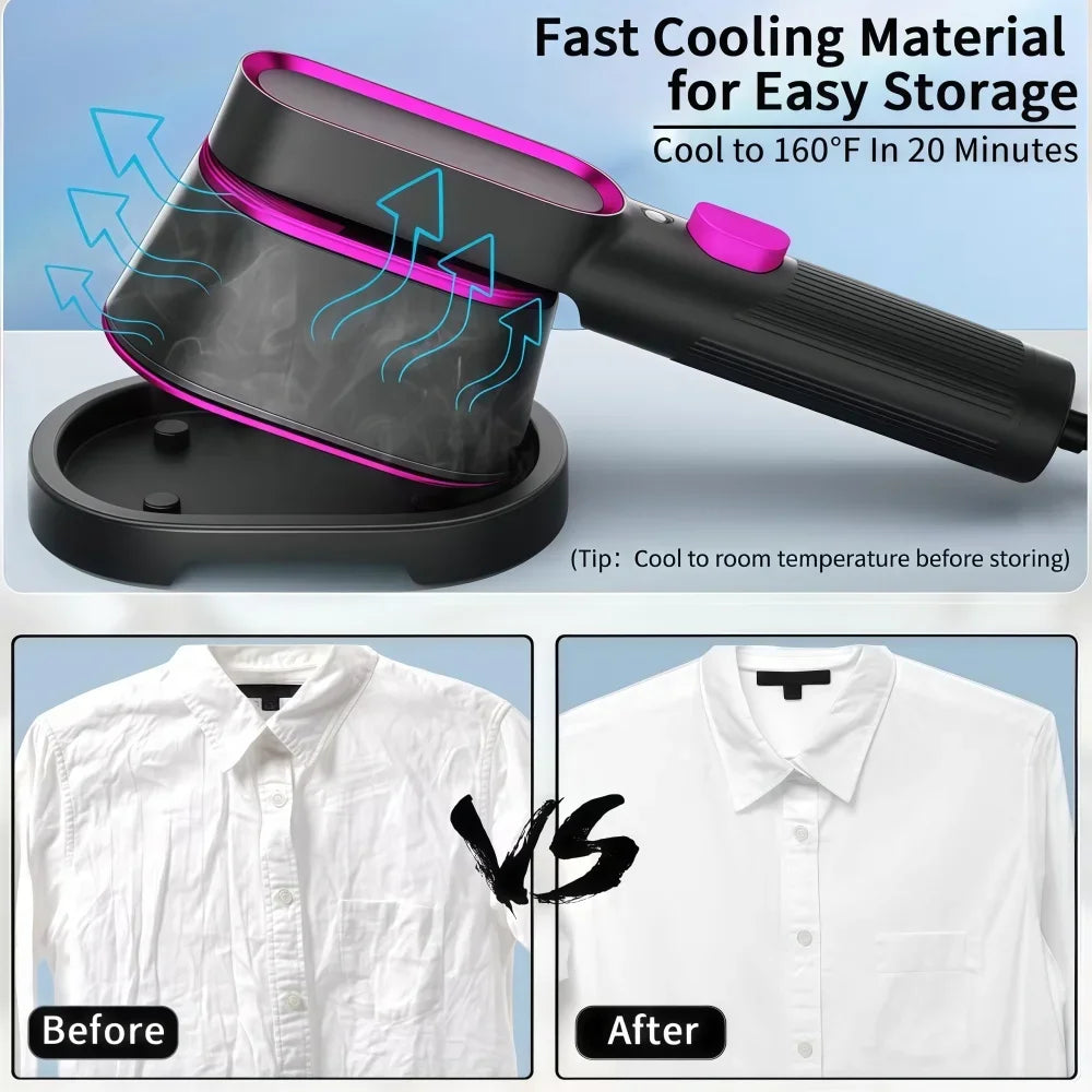 Portable Handheld Garment Steamer, Clothes Travel Steamer & Dry Iron