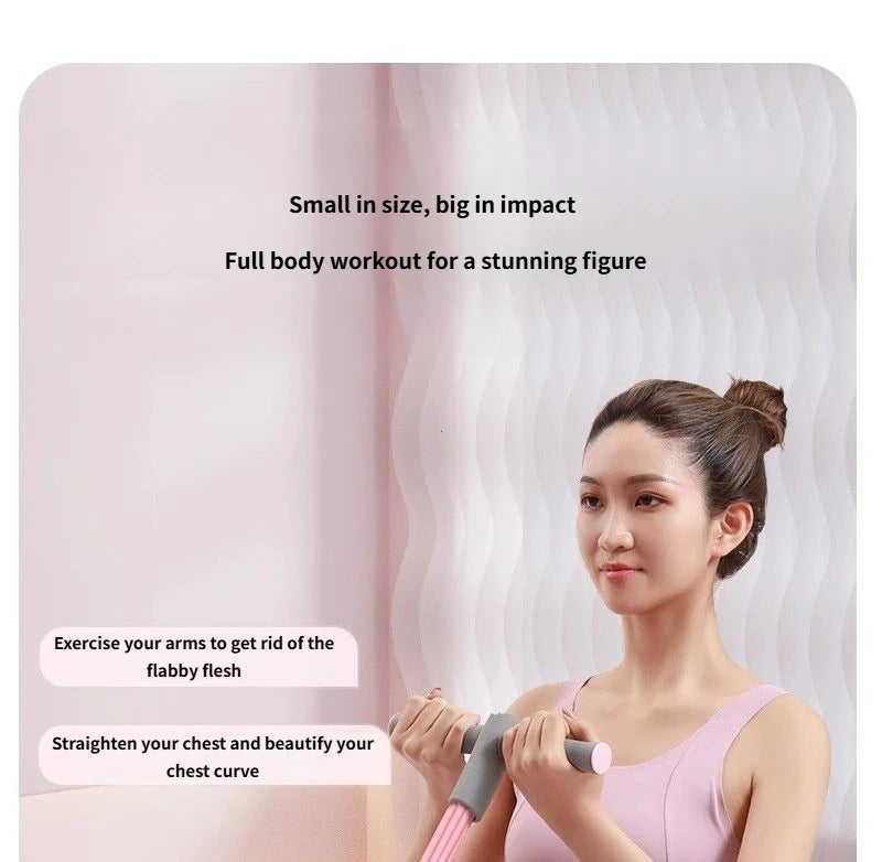 Resistance Bands 4-Tube Yoga Pedal Puller Resistance Band Elastic Pull Rope Fitness Equipment for Abdomen Waist Arm Training