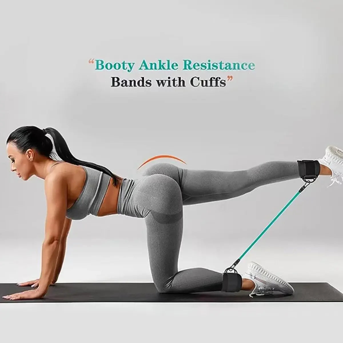 Adjustable Pilates Fitness Stick Yoga Rod Stretch Back Trainer Pull-up Home Tension Rope
